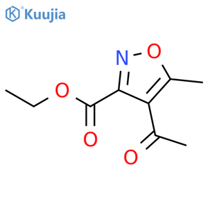 Ethyl 4-acetyl-5-methylisoxazole-3-carboxylate structure