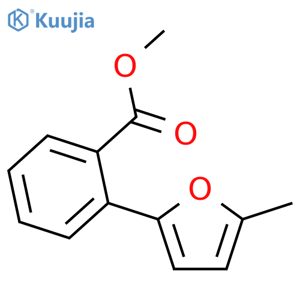 Benzoic acid,2-(5-methyl-2-furanyl)-, methyl ester structure