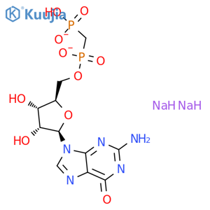 Guanosine, 5'-[hydrogen(phosphonomethyl)phosphonate], sodium salt (9CI) structure