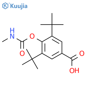 Benzoic acid,3,5-bis(1,1-dimethylethyl)-4-[[(methylamino)carbonyl]oxy]- structure