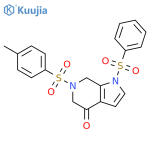 4H-Pyrrolo[2,3-c]pyridin-4-one, 1,5,6,7-tetrahydro-6-[(4-methylphenyl)sulfonyl]-1-(phenylsulfonyl)- structure