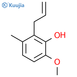 Phenol,6-methoxy-3-methyl-2-(2-propen-1-yl)- structure