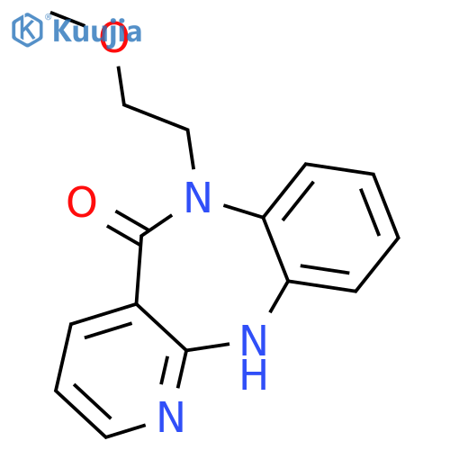 5H-Pyrido[2,3-b][1,5]benzodiazepin-5-one,6,11-dihydro-6-(2-methoxyethyl)- structure