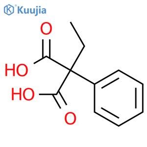 Propanedioic acid,2-ethyl-2-phenyl- structure