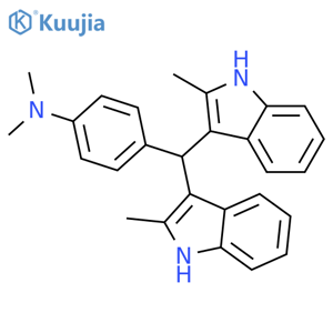 Benzenamine,4-[bis(2-methyl-1H-indol-3-yl)methyl]-N,N-dimethyl- structure