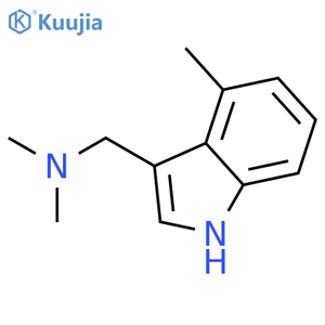 N,N-Dimethyl-1-(4-methyl-1H-indol-3-yl)methanamine structure