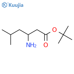tert-Butyl (3R)-3-amino-5-methylhexanoate structure