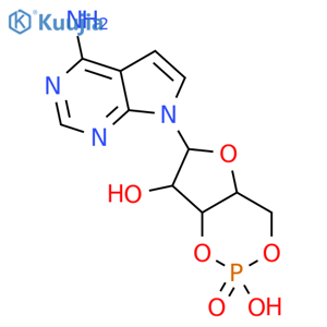 7H-Pyrrolo[2,3-d]pyrimidin-4-amine,7-(3,5-O-phosphinico-b-D-ribofuranosyl)- (9CI) structure