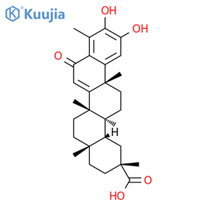 24,25,26-Trinoroleana-1,3,5(10),7-tetraen-29-oicacid, 2,3-dihydroxy-9,13-dimethyl-6-oxo-, (9b,13a,14b,20a)- structure