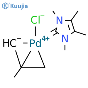 Palladium, chloro(1,3-dihydro-1,3,4,5-tetramethyl-2H-imidazol-2-ylidene)[(1,2,3-η)-2-methyl-2-propen-1-yl]- structure