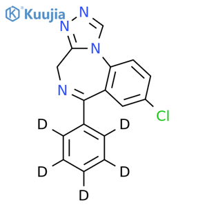 4H-[1,2,4]Triazolo[4,3-a][1,4]benzodiazepine,8-chloro-6-(phenyl-d5)- (9CI) structure