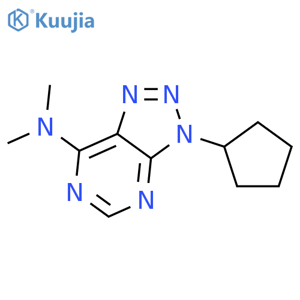 3H-1,2,3-Triazolo[4,5-d]pyrimidin-7-amine,3-cyclopentyl-N,N-dimethyl- structure