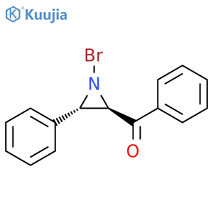 rel-[(2R,3S)-1-Bromo-3-phenyl-2-aziridinyl]phenylmethanone structure