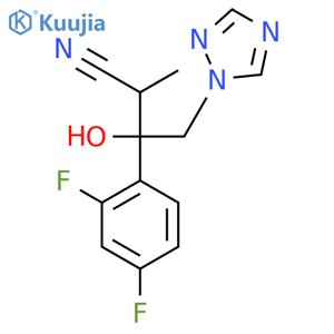 (aS,bR)-b-(2,4-Difluorophenyl)-b-hydroxy-a-methyl-1H-1,2,4-triazole-1-butanenitrile structure