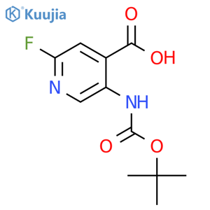 5-Tert-Butoxycarbonylamino-2-Fluoroisonicotinic Acid structure