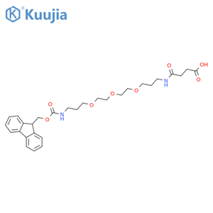 Fmoc-1-amino-4,7,10-trioxa-13-tridecanamine succinimic acid structure