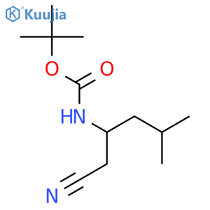 Carbamic acid,N-[(1S)-1-(cyanomethyl)-3-methylbutyl]-, 1,1-dimethylethyl ester structure