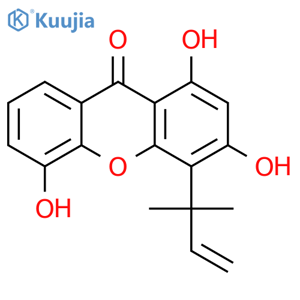 9H-Xanthen-9-one,4-(1,1-dimethyl-2-propen-1-yl)-1,3,5-trihydroxy- structure