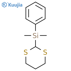 Silane, 1,3-dithian-2-yldimethylphenyl- structure