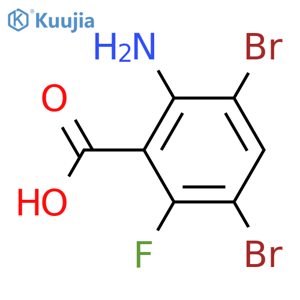 2-Amino-3,5-dibromo-6-fluorobenzoic acid structure