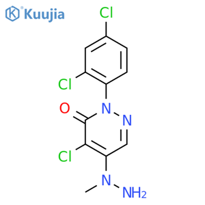 4-Chloro-2-(2,4-dichlorophenyl)-5-(1-methylhydrazino)-2,3-dihydropyridazin-3-one structure