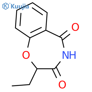 2-Ethyl-2,3,4,5-tetrahydro-1,4-benzoxazepine-3,5-dione structure