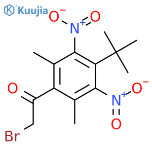 2-Bromo-1-(4-(tert-butyl)-2,6-dimethyl-3,5-dinitrophenyl)ethanone structure