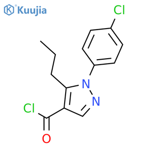 1H-Pyrazole-4-carbonylchloride, 1-(4-chlorophenyl)-5-propyl- structure