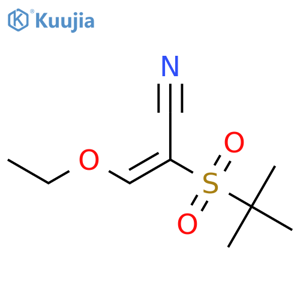 2-(tert-Butylsulfonyl)-3-ethoxyacrylonitrile structure