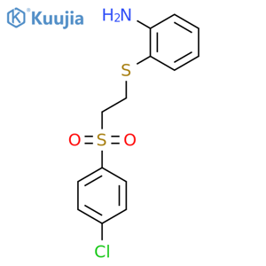 Benzenamine,2-[[2-[(4-chlorophenyl)sulfonyl]ethyl]thio]- structure