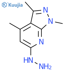 6-hydrazino-1,3,4-trimethyl-1H-pyrazolo3,4-bpyridine structure