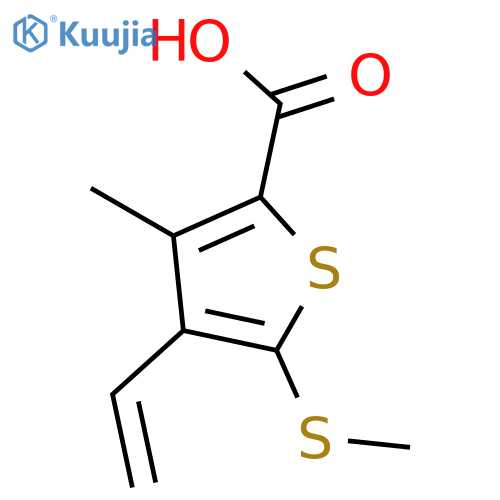 3-Methyl-5-methylsulfanyl-4-vinylthiophene-2-carboxylic acid structure