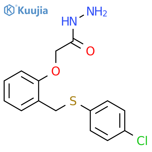 Acetic acid,2-[2-[[(4-chlorophenyl)thio]methyl]phenoxy]-, hydrazide structure