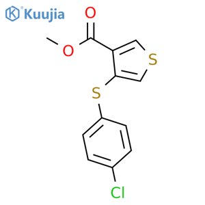 Methyl 4-((4-chlorophenyl)thio)thiophene-3-carboxylate structure