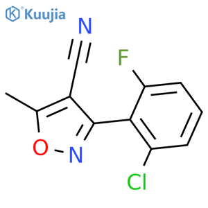 3-(2-Chloro-6-fluorophenyl)-5-methylisoxazole-4-carbonitrile structure