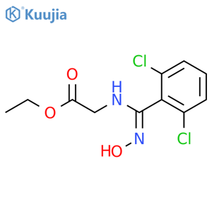 Ethyl 2-(2,6-dichloro-N'-hydroxybenzimidamido)acetate structure