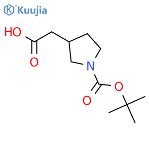 2-(1-tert-butoxycarbonylpyrrolidin-3-yl)acetic acid structure