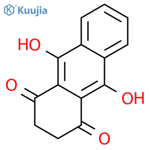 9,10-Dihydroxy-2,3-dihydroanthracene-1,4-dione structure