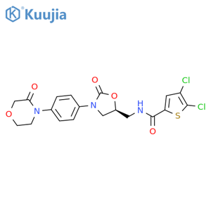 4,5-Dichloro-N-(5S)-2-oxo-3-4-(3-oxo-4-morpholinyl)phenyl-5-oxazolidinylmethyl-2-thiophenecarboxamide structure