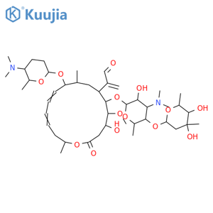 9(2R,5S,6R)- 9-O-5-(Dimethylamino)tetrahydro-6-methyl-2H-pyran-2-yl-3-O-methyl-17-methylene-leucomycin V structure