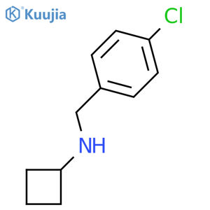 N-[(4-chlorophenyl)methyl]cyclobutanamine structure