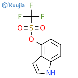 Methanesulfonic acid, trifluoro-, 1H-indol-4-yl ester structure