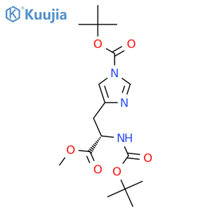 N(alpha),N-(IM)-Di-boc-L-histidinemethylester structure