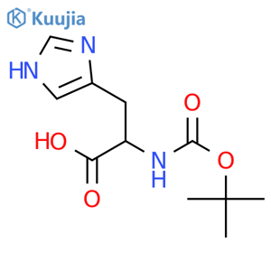 N-tert-Butyloxycarbonyl-L-histidine structure