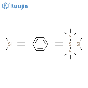 1,1,1,3,3,3-Hexamethyl-2-(trimethylsilyl)-2-[2-[4-[2-(trimethylsilyl)ethynyl]phenyl]ethynyl]trisilane structure