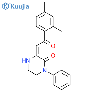 2-Piperazinone,3-[2-(2,4-dimethylphenyl)-2-oxoethylidene]-1-phenyl- structure