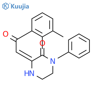 2-Piperazinone,3-[2-(2,3-dimethylphenyl)-2-oxoethylidene]-1-phenyl- structure