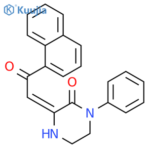 2-Piperazinone,3-[2-(1-naphthalenyl)-2-oxoethylidene]-1-phenyl- structure