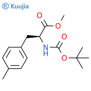 D-Phenylalanine, N-[(1,1-dimethylethoxy)carbonyl]-4-methyl-, methyl ester structure