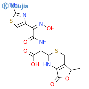 2(R)-2-[(Z)-2-(Aminothiazol-4-yl)-2-(hydroxyimino)acetamido)]-2-[(2RS,5RS)-5-methyl-7-oxo-2,4,5,7-tetrahydro-1H-furo[3,4-d][1,3]thiazin-2-yl]acetic Ac structure